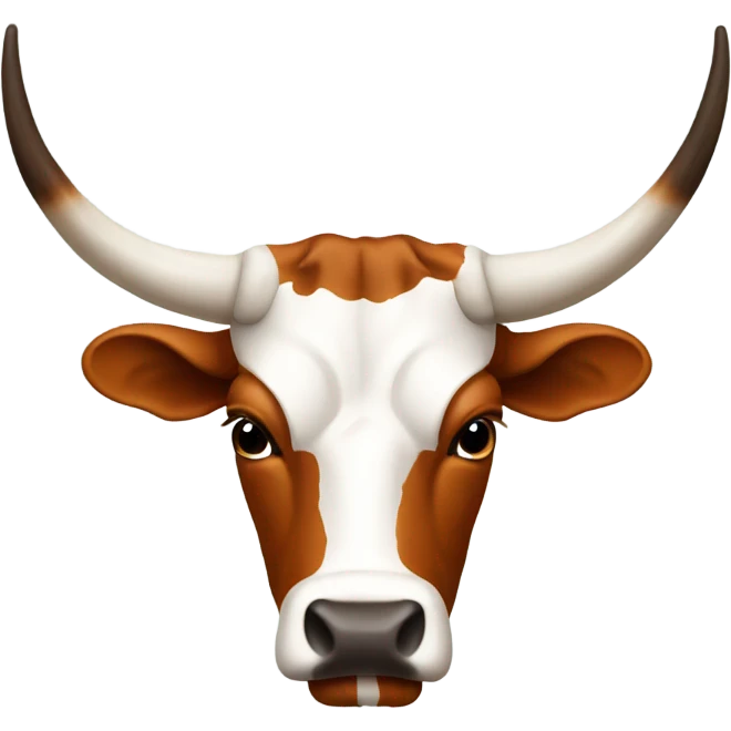 Upside down Texas longhorn emoji