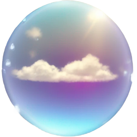 Polaroid of a halo in the clouds emoji
