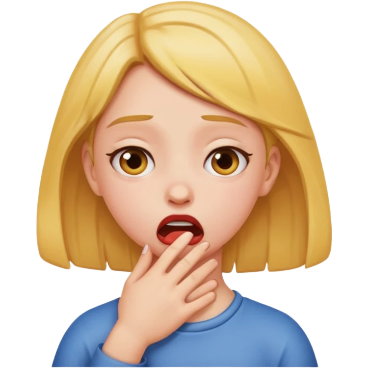 Girl choking herself  emoji