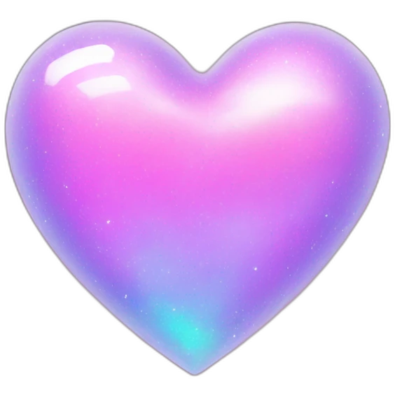 Holographic heart emoji
