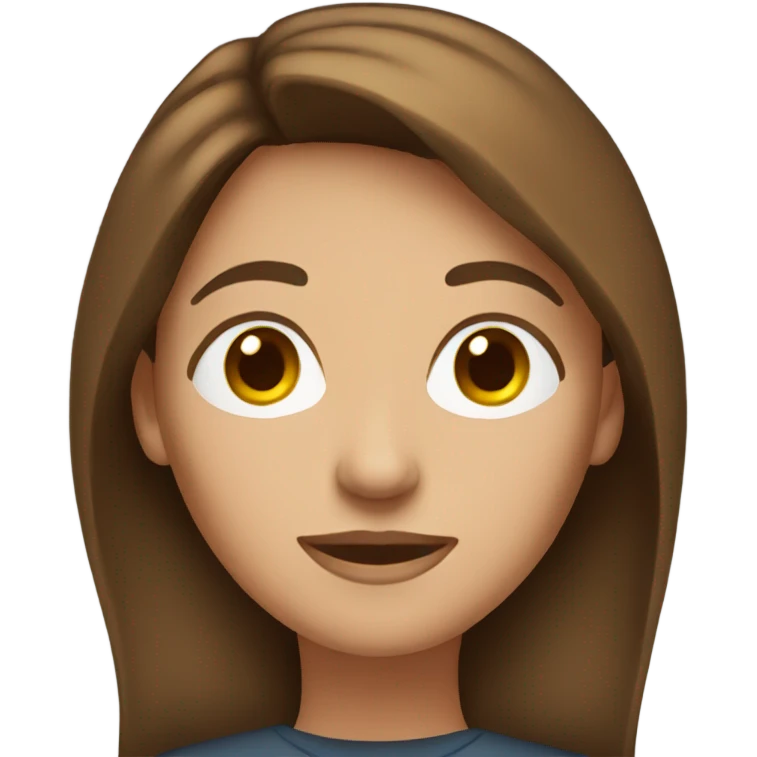 Woman with brown hair in laptop  emoji