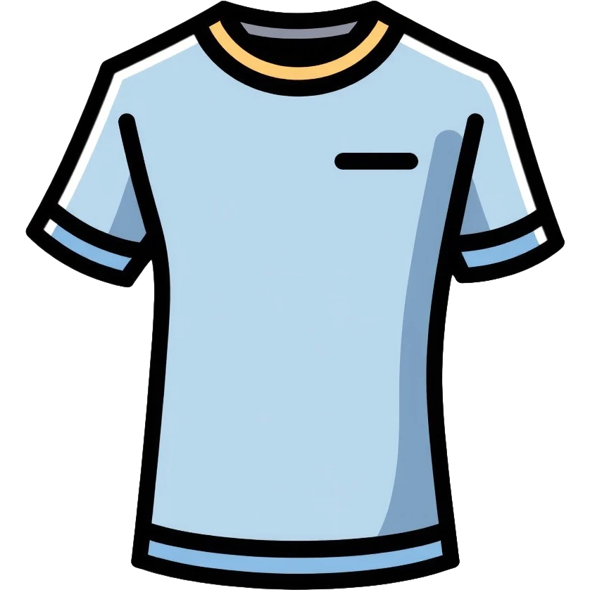 T-shirt with collar emoji