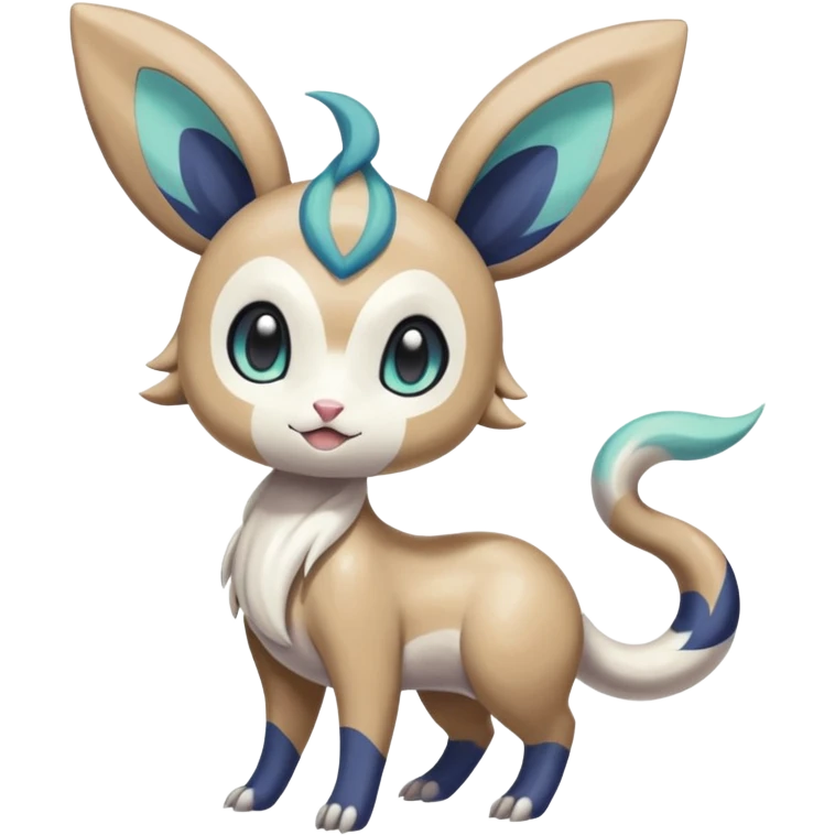 Colorful Skilled Adept Graceful Asian Painted Meloetta-Minccino-Absol-Emolga-Pachirisu-fusion-hybrid-creature (full body) emoji