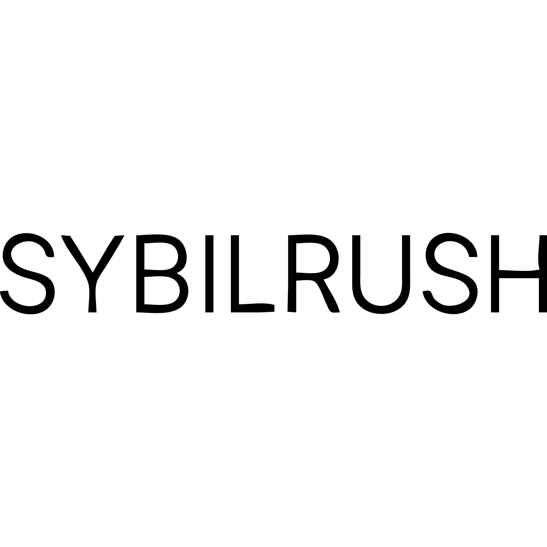 The word "SYBILRUSH" in clear text emoji