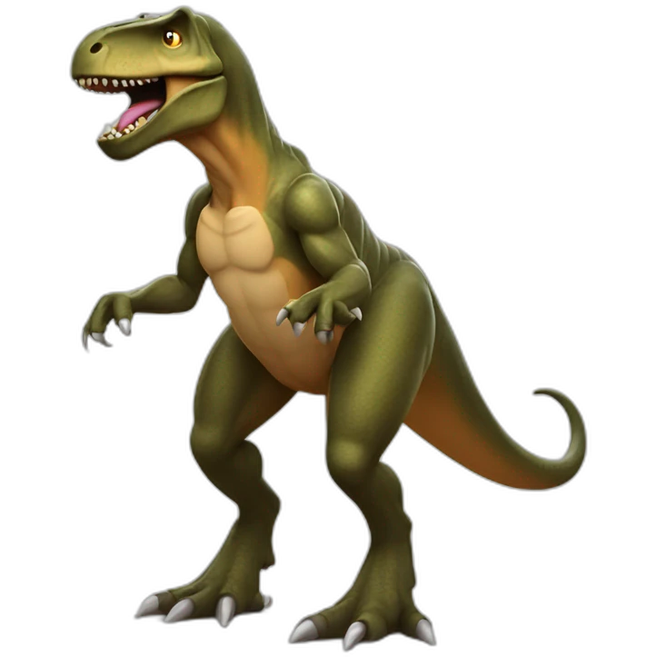 Trex with muscles emoji