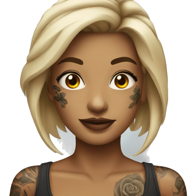 tattooed woman very attractive emoji