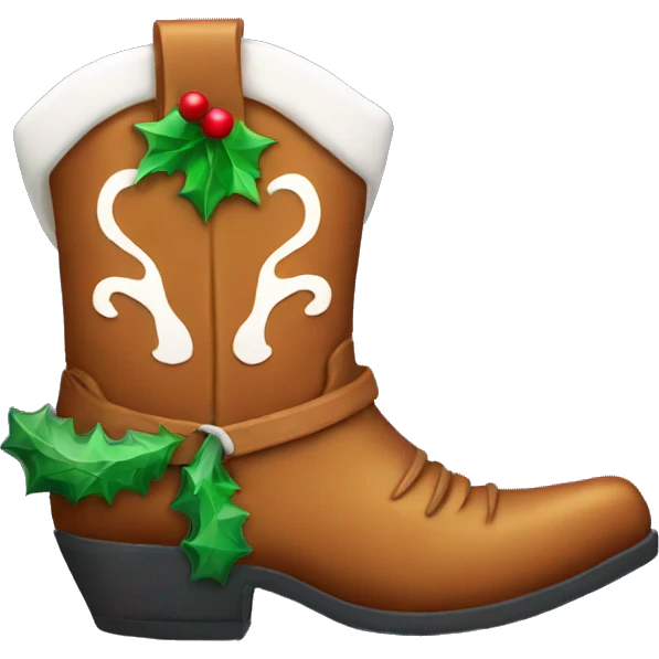 Christmas cowboy boot  emoji
