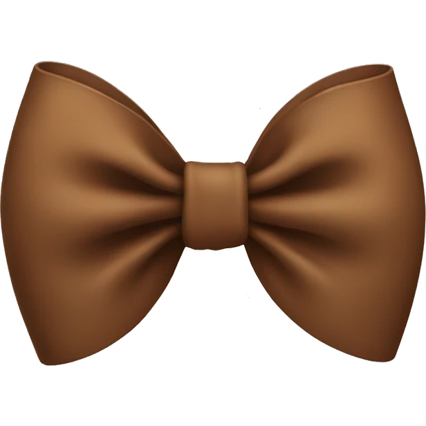 Brown bow  emoji