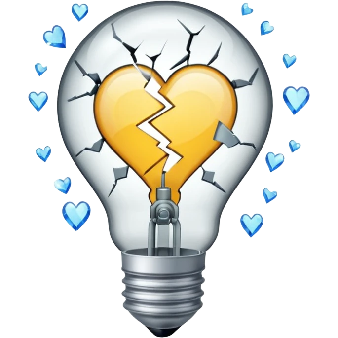 A light bulb  like "💔 emoji