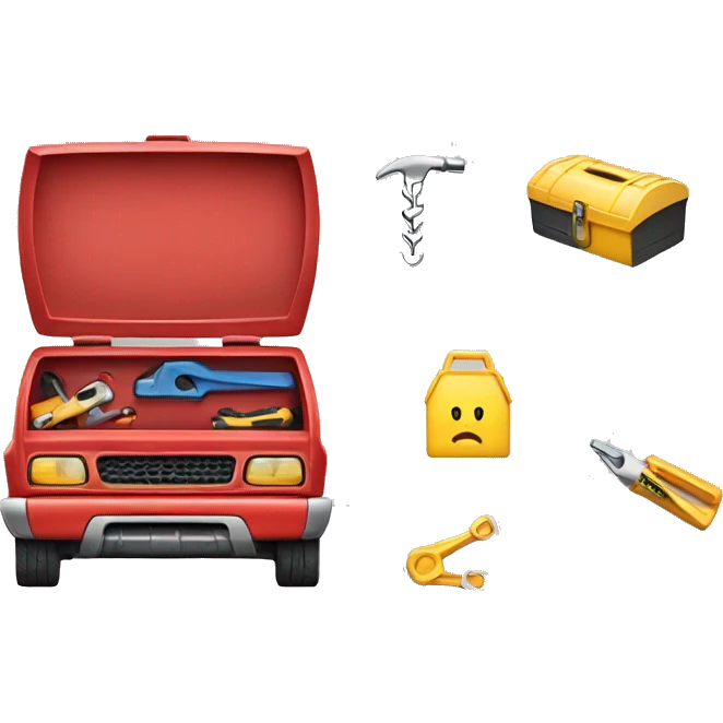 Car and toolbox emoji