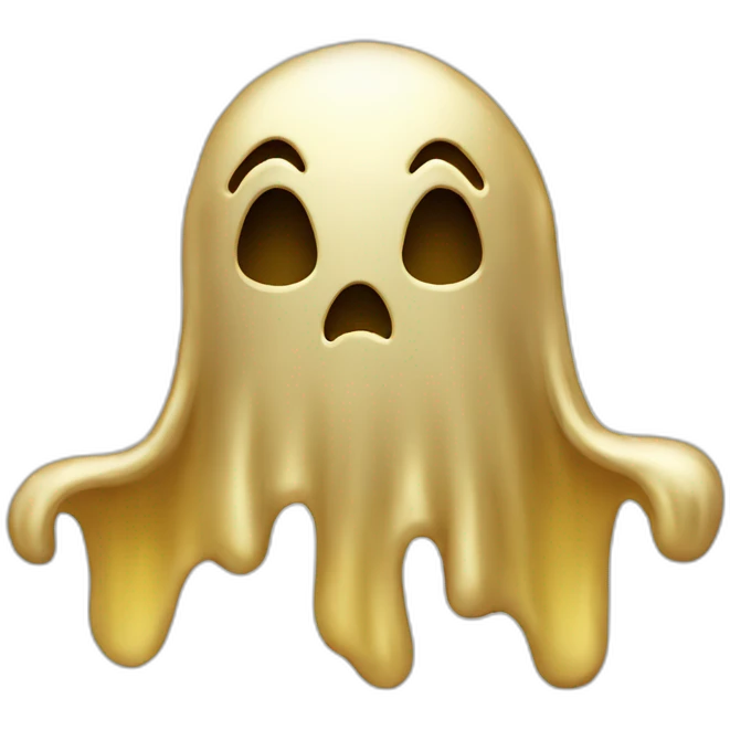 gold halloween ghost emoji