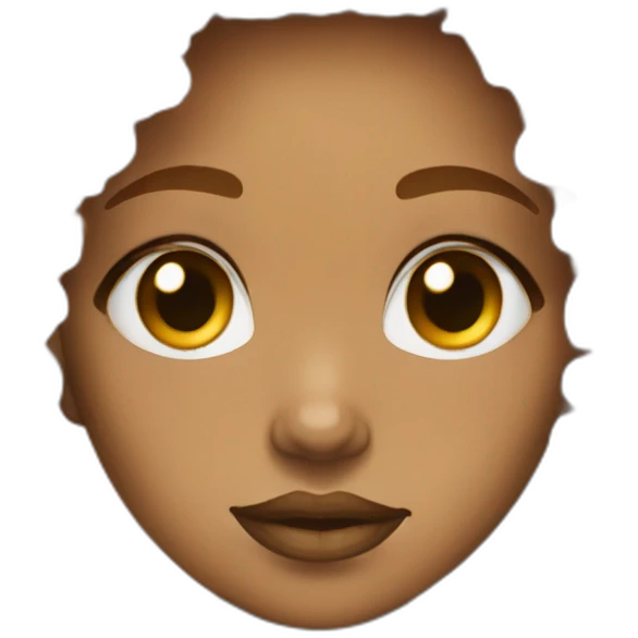 Light skin girl afro orange cry emoji