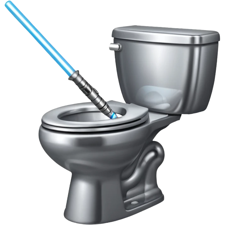 Skibidi toilet with a light saber emoji