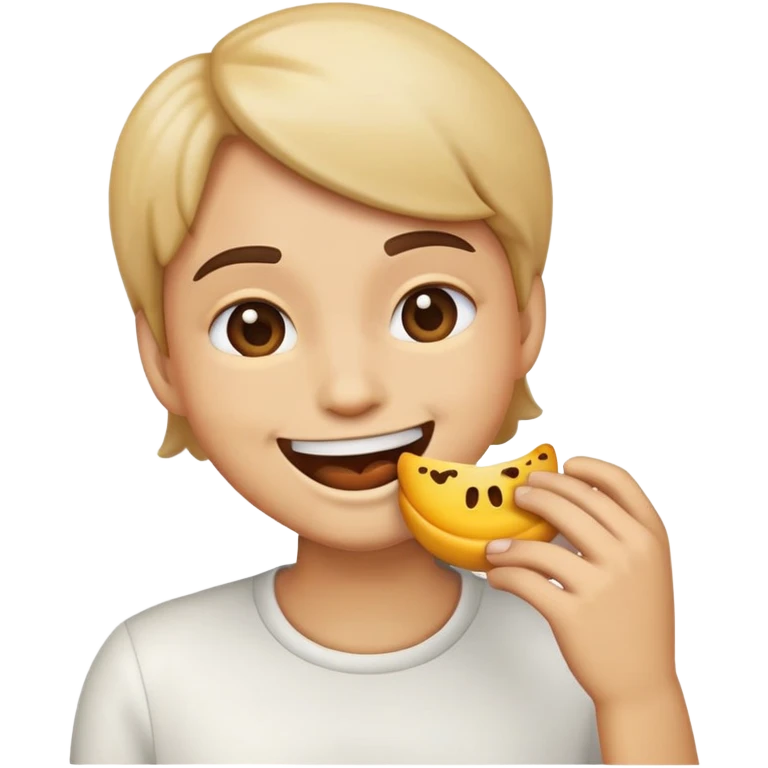 emoji eating with hand to mouth  emoji