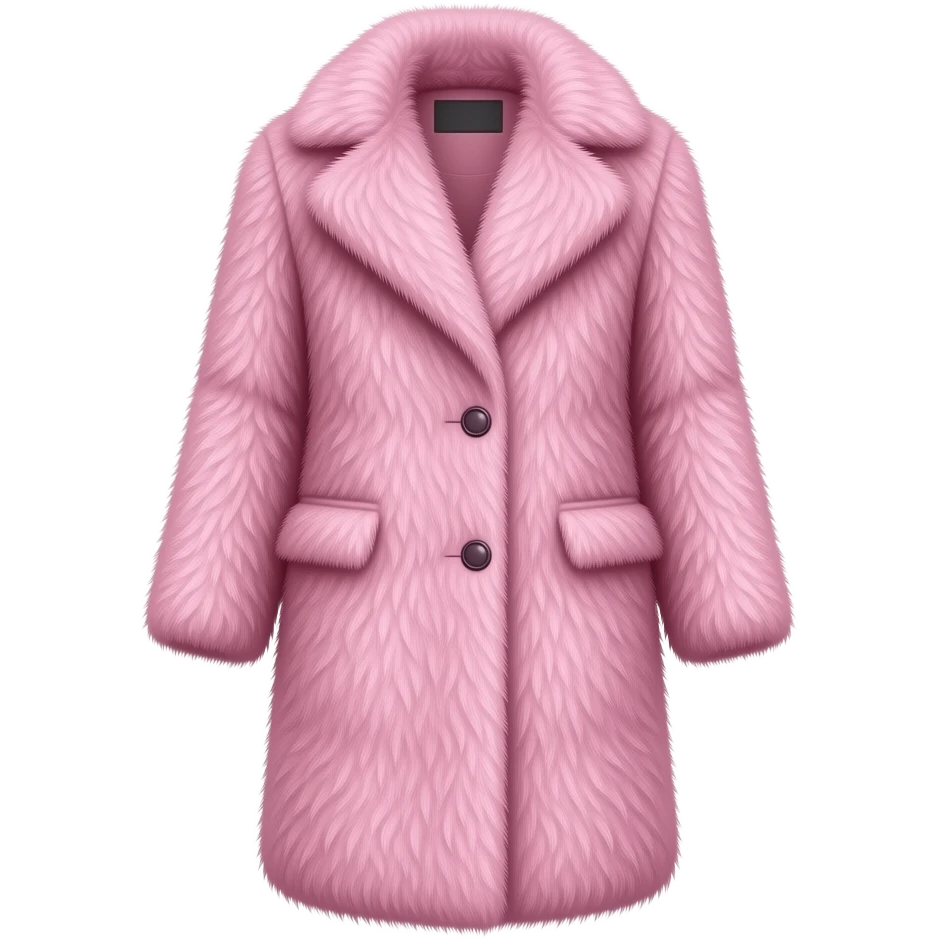 Pink fur coat emoji