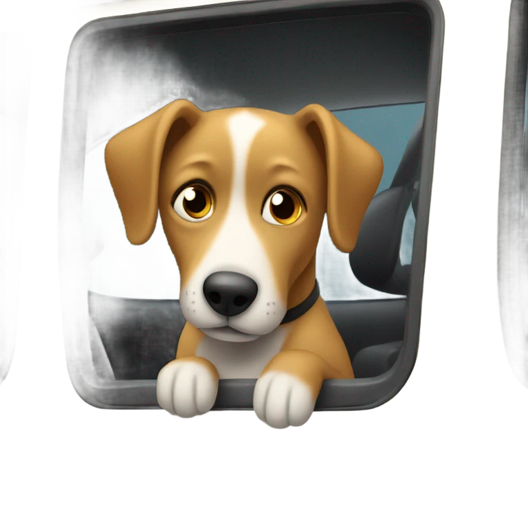 Dog in a car emoji