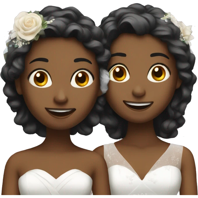 two girls married emoji