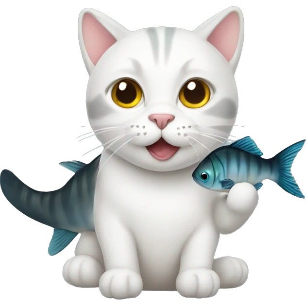 cat with fish emoji