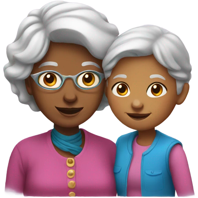 Grandmother with a girl emoji