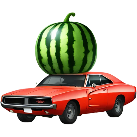 Watermelons Dodge Charger modern emoji