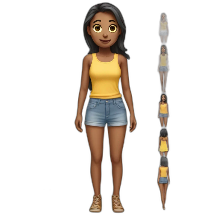Girl without shorts emoji