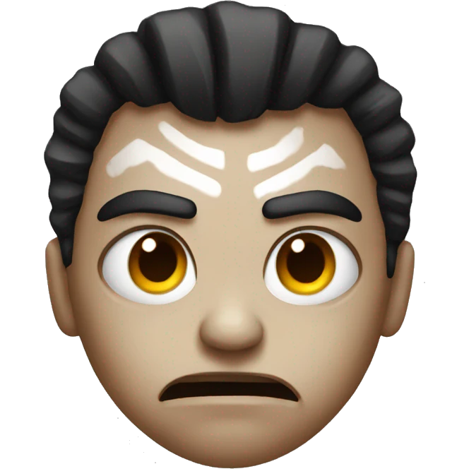 angry face with war paint emoji
