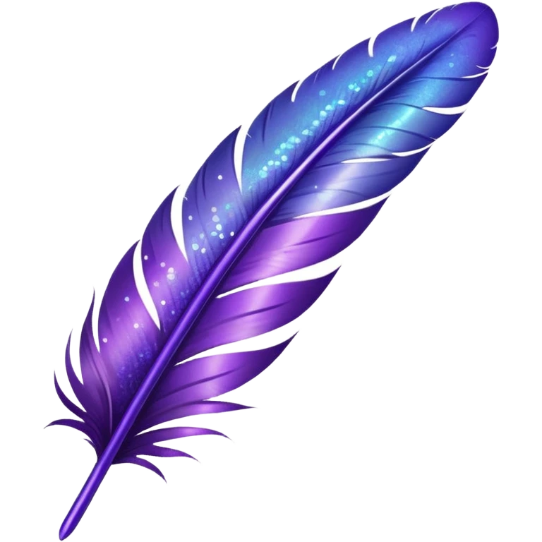 glitter purple feather emoji