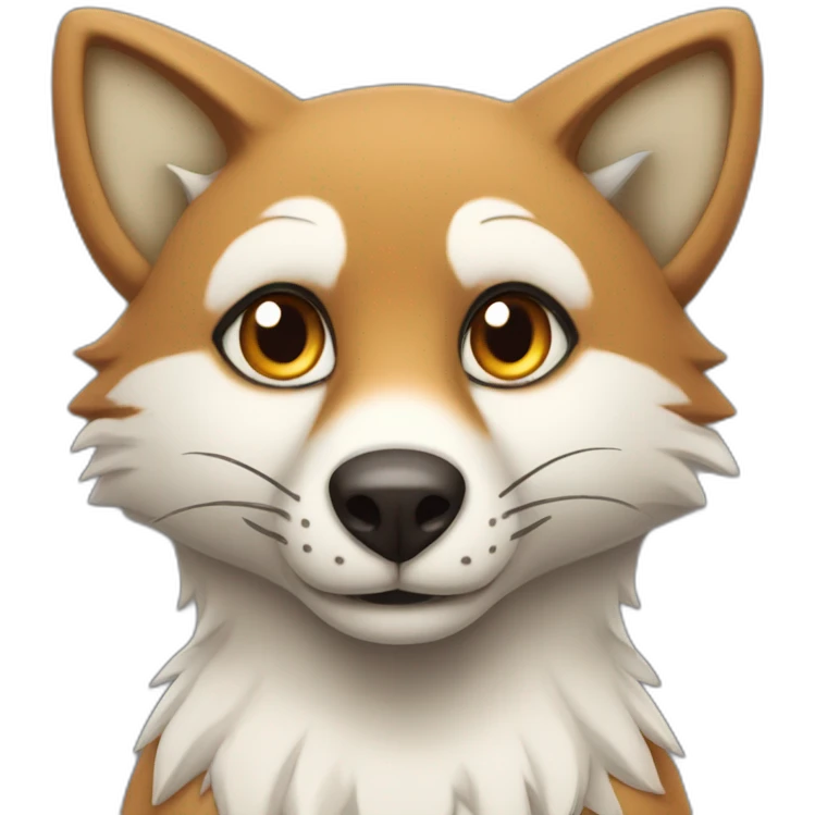 Renard blanc qui pleure emoji