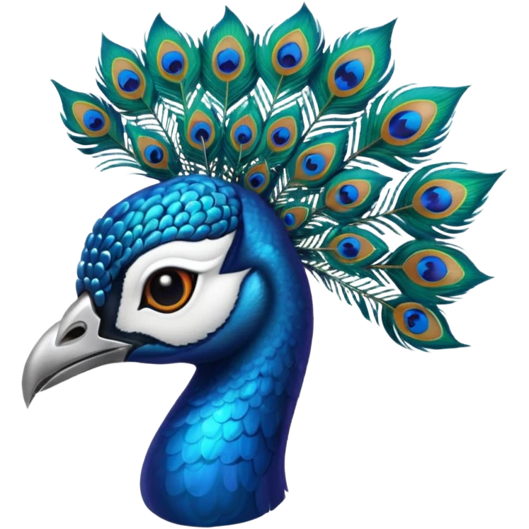 peacock head close-up emoji