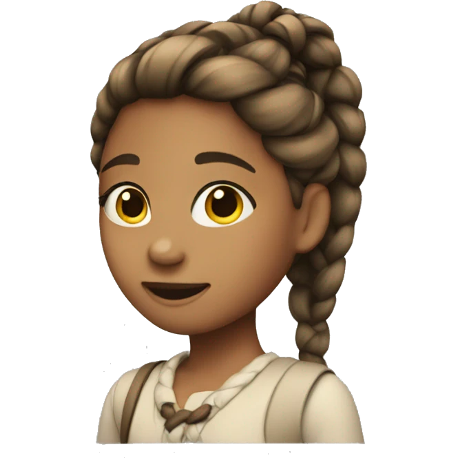 girl with a braid emoji