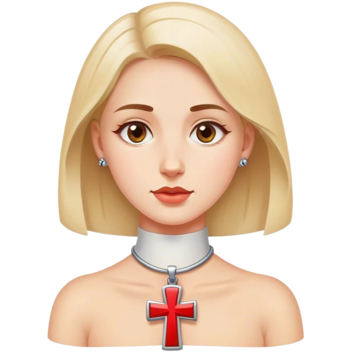 woman polish neck cross emoji