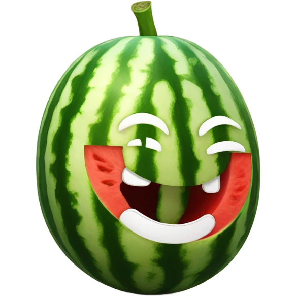 watermelon smiling emoji