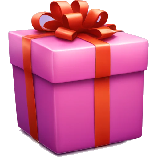 Hearts with a gift emoji