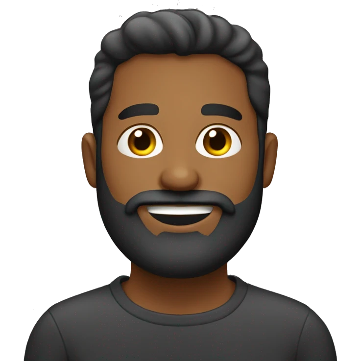 hombre joven con barba emoji