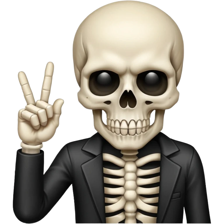 Skull with a middle finger emoji