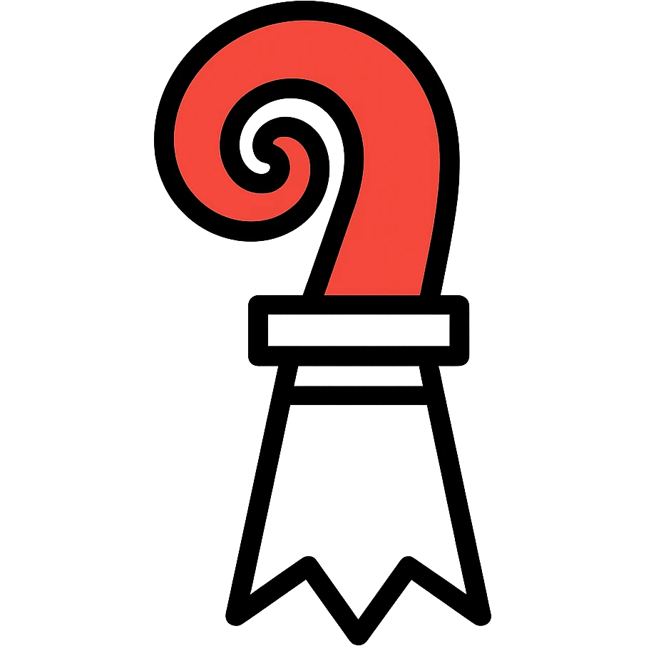 Swiss canton Basel-Stadt flag, black crozier, white field, modern flat icon, no text emoji