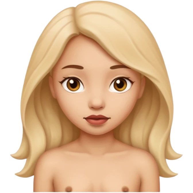 Girl vulva no cloth emoji