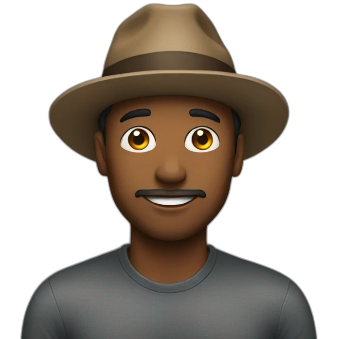Man wearing a hat emoji