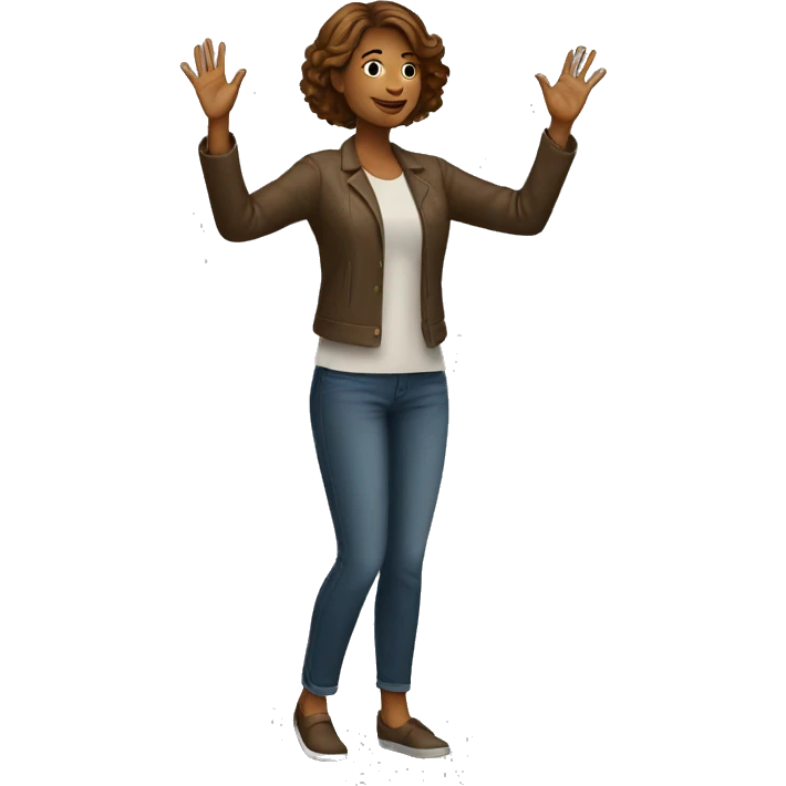 Woman (full body) (hands raised) emoji