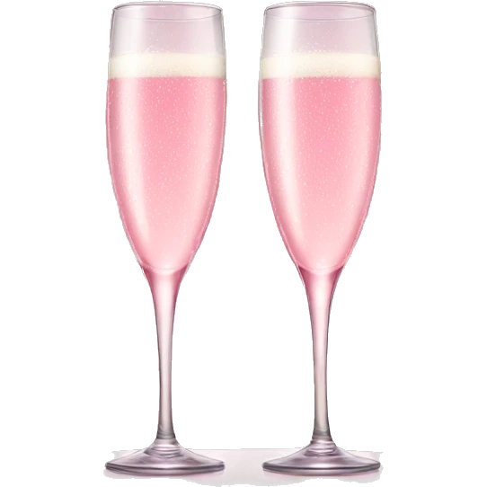 two pink champage glasses emoji