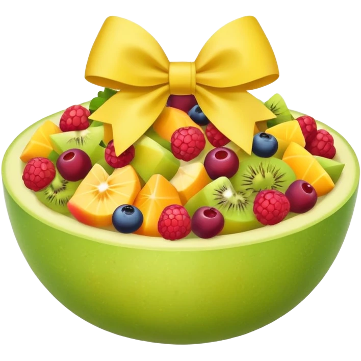 fruit salad yellow bow emoji