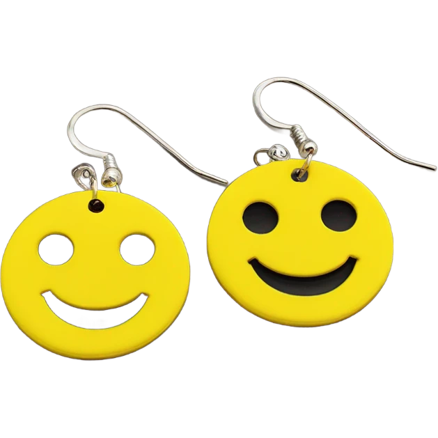 smiley face earrings emoji