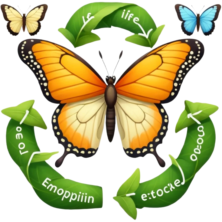 butterfly life cycle emoji