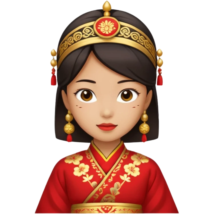 chica aseatica con con colores i cosas tipicas de asia emoji