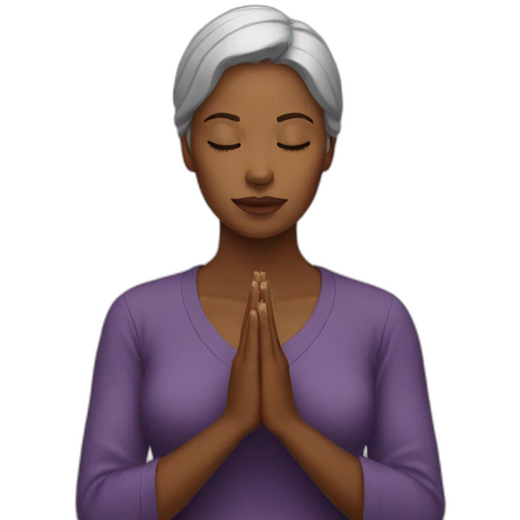 Woman pray emoji