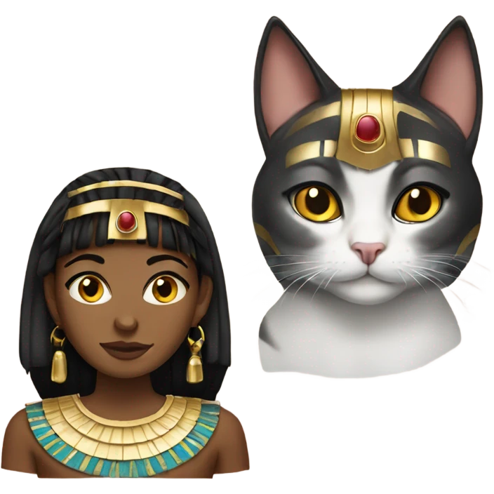 Cleopatra with cat ears emoji