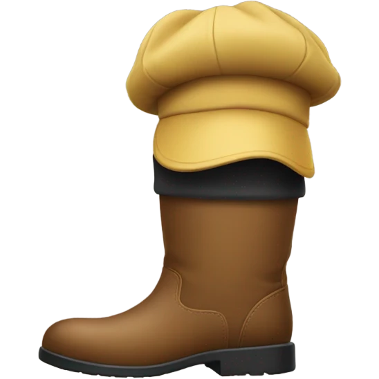 A person wearing a boot on his head  emoji