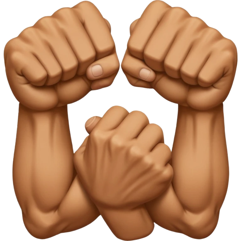 2 vertical fists on top of eachother emoji