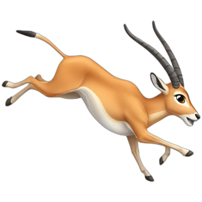 running gazelle emoji