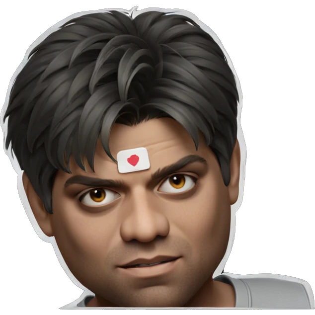 bandaid boy portrait in grey emoji